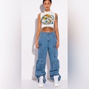 AKIRA LA ISLA CARGO JEANS